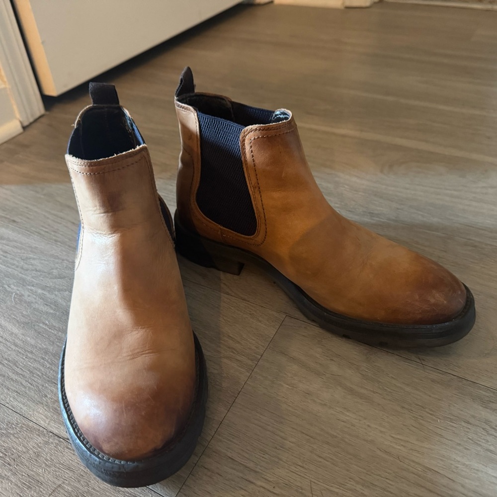 Bose Men's Brown Leather Ankle Boots